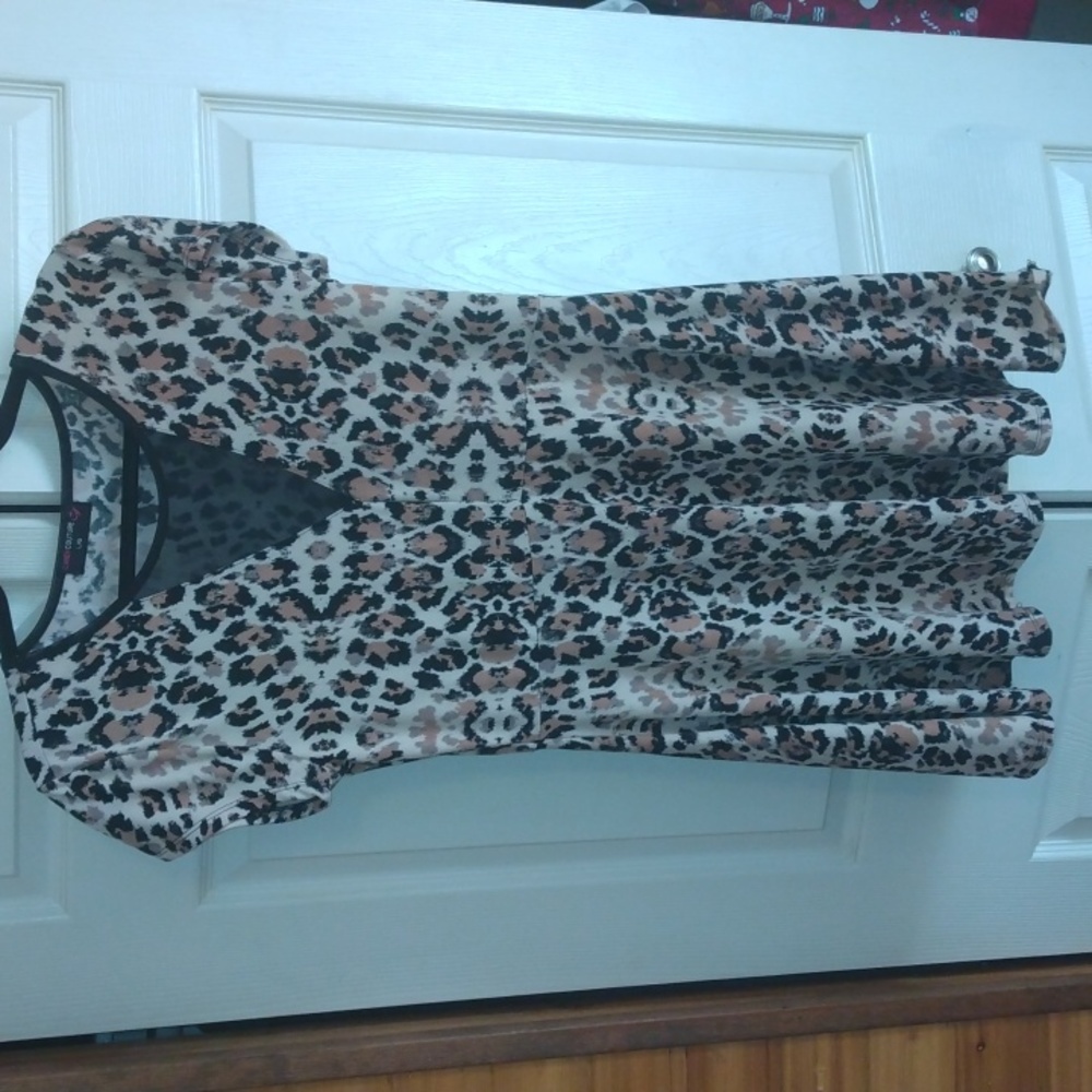 Candy Couture women's animal print dress SZ Large